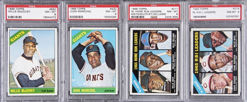 1966 Topps PSA-Graded Collection (10 Different) Including McCovey and Marichal